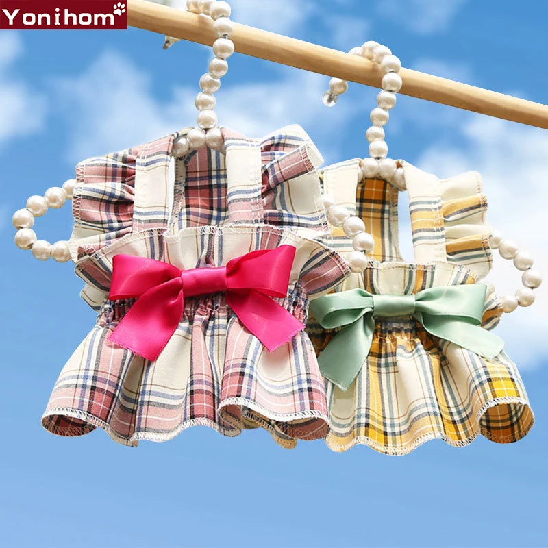 Summer Dog Dress Plaid Bow Dog Skirt Cat Chihuahua Yorkshire Yorkie Clothes Doggy Puppy Clothing Small Pet Apparel Outfit
Summer Dog Dress Plaid Bow Dog Skirt Cat Chihuahua Yorkshire Yorkie Clothes Doggy Puppy Clothing Small Pet Apparel Outfit