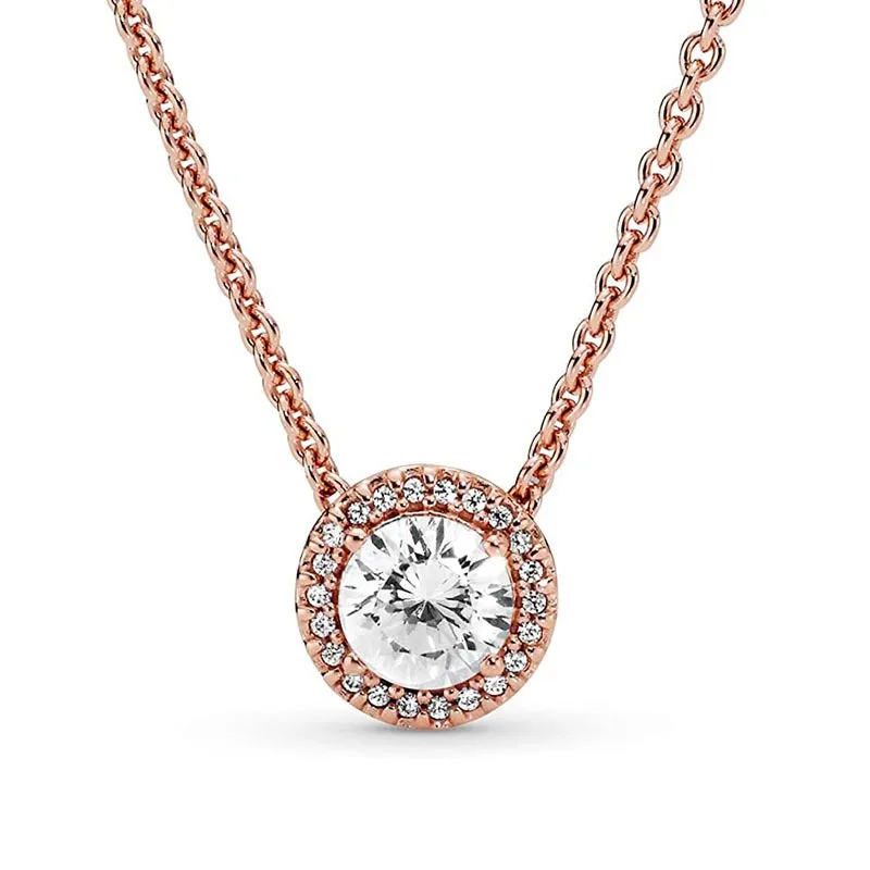 Original 925 Sterling Silver New O-shape Sparkle Rose Gold Pendant Pan Necklace Suitable For Women's Wedding Diy Jewelry
Original 925 Sterling Silver New O-shape Sparkle Rose Gold Pendant Pan Necklace Suitable For Women's Wedding Diy Jewelry