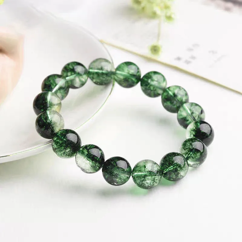 Natural Green Ghost Bead Bracelet Crystal Stone Chakra Healing Couples Men Women Elastic Rope Bracelets Fashion Jewelry Gift
Natural Green Ghost Bead Bracelet Crystal Stone Chakra Healing Couples Men Women Elastic Rope Bracelets Fashion Jewelry Gift