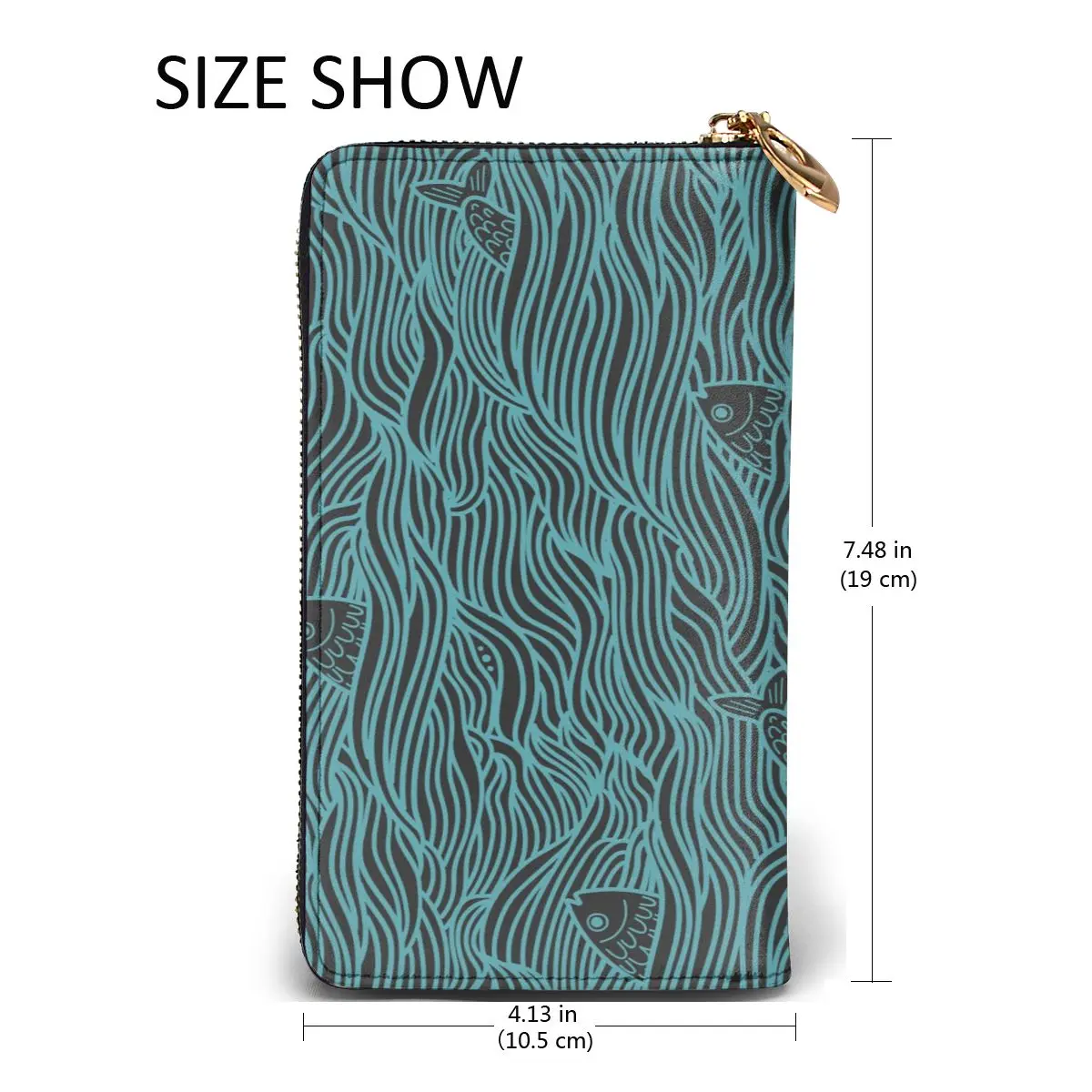 Fashion Leather Wallet Sea Fish Wave Blue Pattern Long Zipper Wallet Clutch Bag Purse for Woman Man Girls Boys
Fashion Leather Wallet Sea Fish Wave Blue Pattern Long Zipper Wallet Clutch Bag Purse for Woman Man Girls Boys