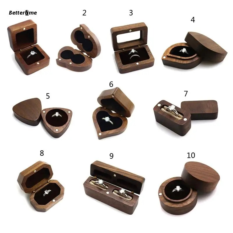 B36D Unisex Small Thin Wooden Engagement Ring Box Flat Ring Box for Proposal, Wedding (Premium Wood)
B36D Unisex Small Thin Wooden Engagement Ring Box Flat Ring Box for Proposal, Wedding (Premium Wood)