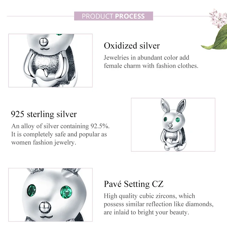 2021 NEW Jewelry Innocence rabbit Animal fit Original Bracelet & Bangle Breloque Sterling Silver 925 Charms DIY Pendant Bijoux
2021 NEW Jewelry Innocence rabbit Animal fit Original Bracelet & Bangle Breloque Sterling Silver 925 Charms DIY Pendant Bijoux
