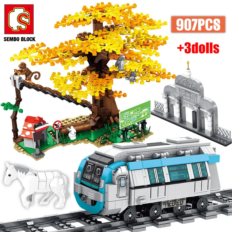 SEMBO City Train Rail Subway Station Building Blocks Car Tracks Railway Zoo Tree Figure Bricks Toys For Children
SEMBO City Train Rail Subway Station Building Blocks Car Tracks Railway Zoo Tree Figure Bricks Toys For Children