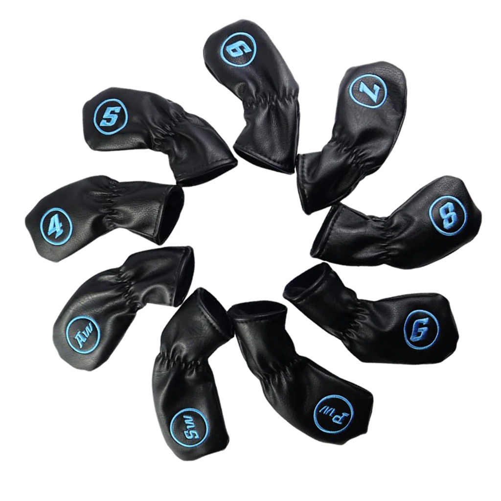 9pcs Long Neck Iron Headcovers Set with No.On Both Sides for Right & Left Handed
9pcs Long Neck Iron Headcovers Set with No.On Both Sides for Right & Left Handed