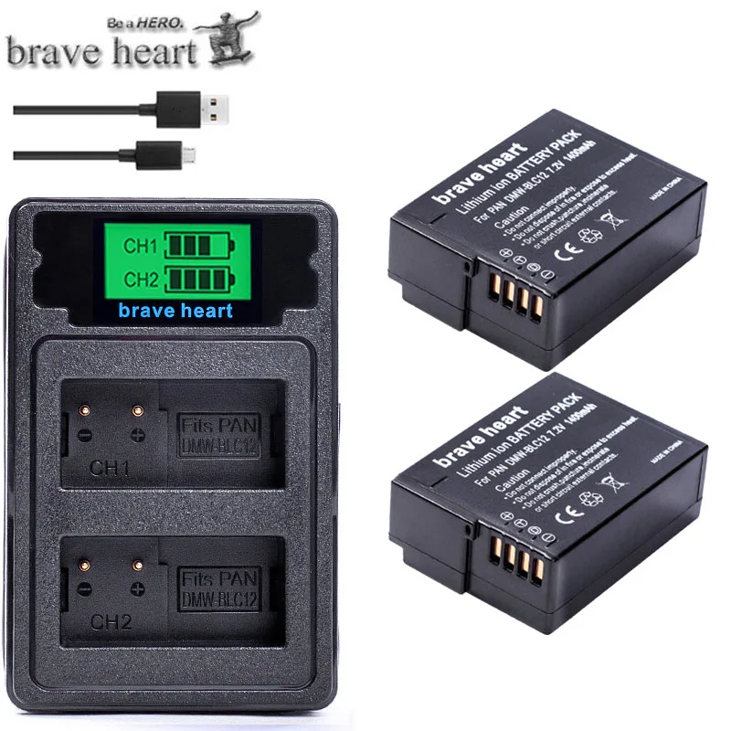 DMW BLC12 BLC12E ДМВ Li Ion Батарея + USB Dual Зарядное устройство для цифрового фотоаппарата