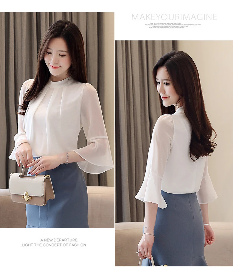 Houthion Women's Blouses Chiffon Fashion Cloth Short Sleeve Top Casual Summer Womans Tops O-neck Solid Blouse Lady Blusas
Houthion Women's Blouses Chiffon Fashion Cloth Short Sleeve Top Casual Summer Womans Tops O-neck Solid Blouse Lady Blusas