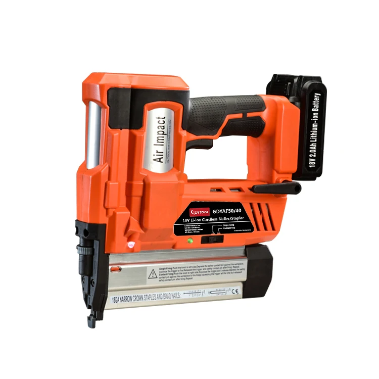 18V Battery CORDLESS 2'' NAILER / 90/K STAPLER 2 IN 1 Nail Gun and Stapler Cordless Nailer and Stapler GDY-AF50/40
18V Battery CORDLESS 2'' NAILER / 90/K STAPLER 2 IN 1 Nail Gun and Stapler Cordless Nailer and Stapler GDY-AF50/40