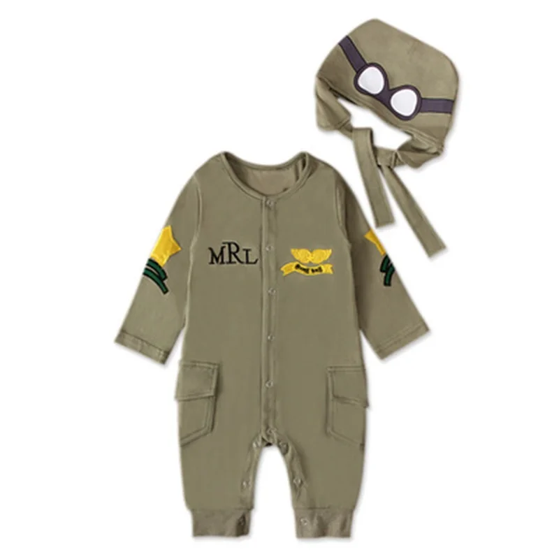 2021 Hot Sale Children Boys Long Sleeve Pilot One-piece Romper Romper + Hat Two-piece Children's Wear ins
2021 Hot Sale Children Boys Long Sleeve Pilot One-piece Romper Romper + Hat Two-piece Children's Wear ins
