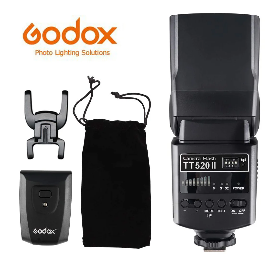 

Godox TT520II Flash Speedlite Sync 5600k GN33 433Hz 0.1-5s Recycle Time Compatible for Canon Nikon Pentax Olympus DSLR Cameras