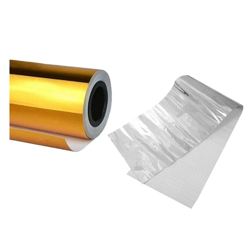 2x Chrome Mirror Vinyl Film Wrap Sticker Decal Stretchable Reflective 152X40cm Silver & 152X20cm Gold
2x Chrome Mirror Vinyl Film Wrap Sticker Decal Stretchable Reflective 152X40cm Silver & 152X20cm Gold