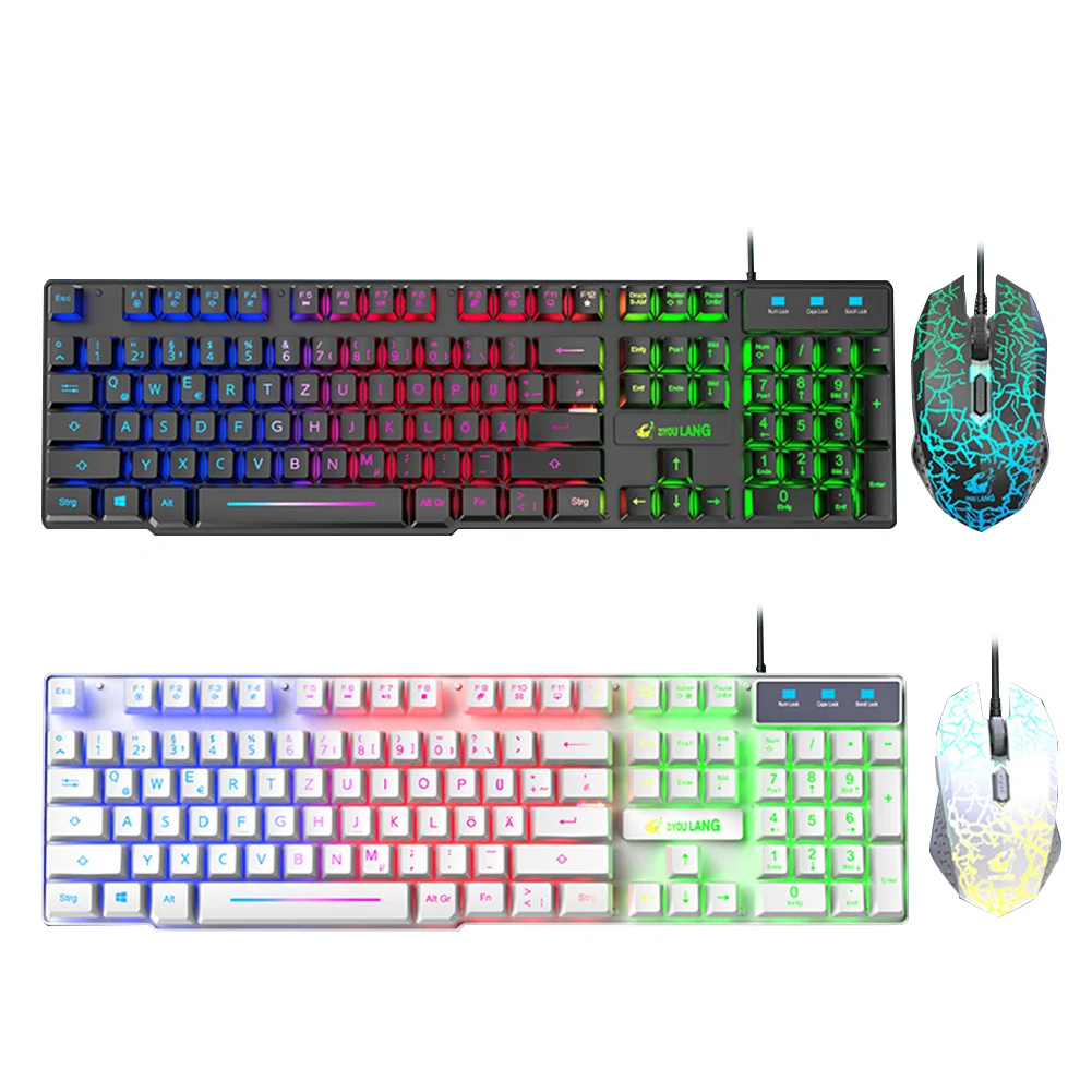 T13 LED Rainbow Backlight USB Wired Keyboard + 2400DPI Adjustable Mouse + Mouse Pad Combos Kit for Computer Gamer Gaming Set
T13 LED Rainbow Backlight USB Wired Keyboard + 2400DPI Adjustable Mouse + Mouse Pad Combos Kit for Computer Gamer Gaming Set
