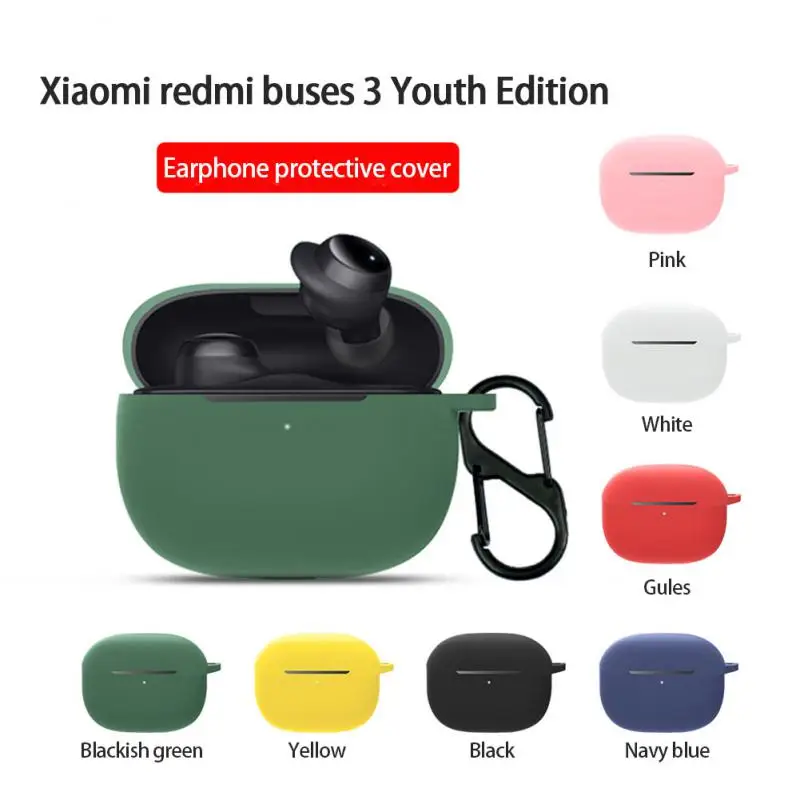 Wireless Earphone Silicone Protective Case For Redmi Buds3 Youth Edition Bluetooth-compatible Earphone Anti-drop Shell Carabiner
Wireless Earphone Silicone Protective Case For Redmi Buds3 Youth Edition Bluetooth-compatible Earphone Anti-drop Shell Carabiner