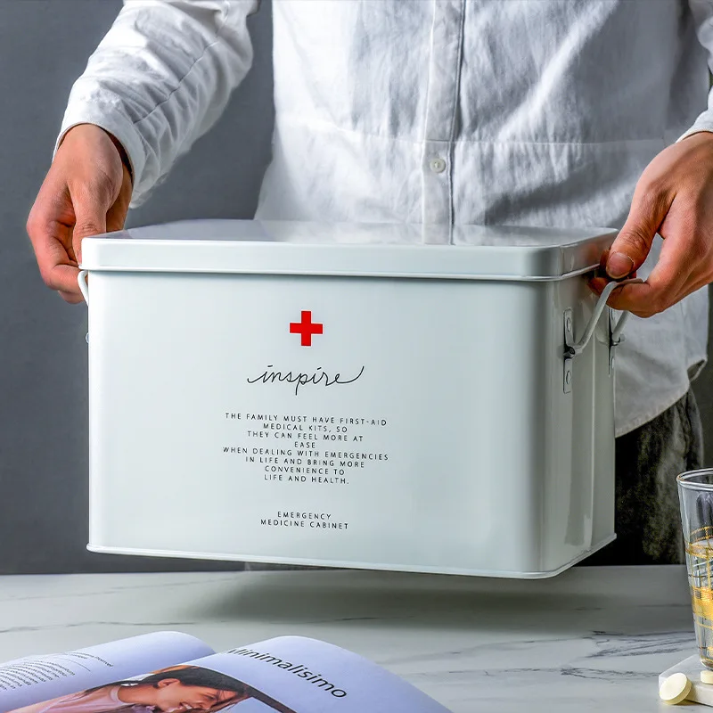Metal Household First Aid Kit Outdoor Camping Medical Box Portable Medical Supplies Toolbox Medicine Storage Box Outpatient Box
Metal Household First Aid Kit Outdoor Camping Medical Box Portable Medical Supplies Toolbox Medicine Storage Box Outpatient Box