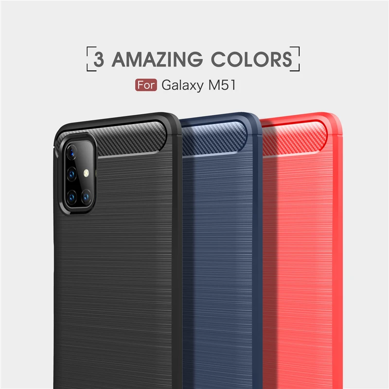Carbon Fiber Cover For Samsung Galaxy M51 Case Rubber Silicone Shockproof Case For Samsung M51 Case For Samsung M51 M515F 6.7"
Carbon Fiber Cover For Samsung Galaxy M51 Case Rubber Silicone Shockproof Case For Samsung M51 Case For Samsung M51 M515F 6.7"