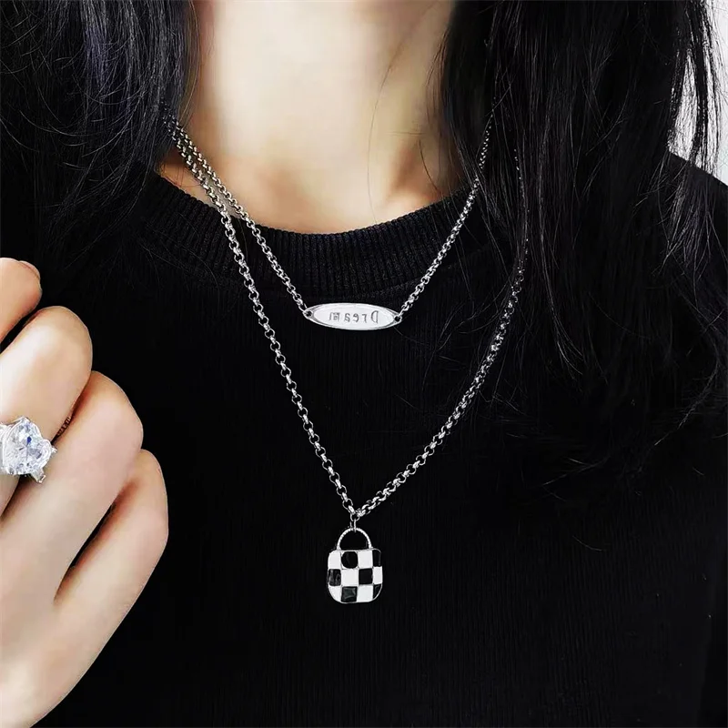 Trendy Punk Geometric Leopard Stripe Checkerboard Lattice Heart Cherry Hip hop Necklace for Women Sweater Chain Jewelry
Trendy Punk Geometric Leopard Stripe Checkerboard Lattice Heart Cherry Hip hop Necklace for Women Sweater Chain Jewelry