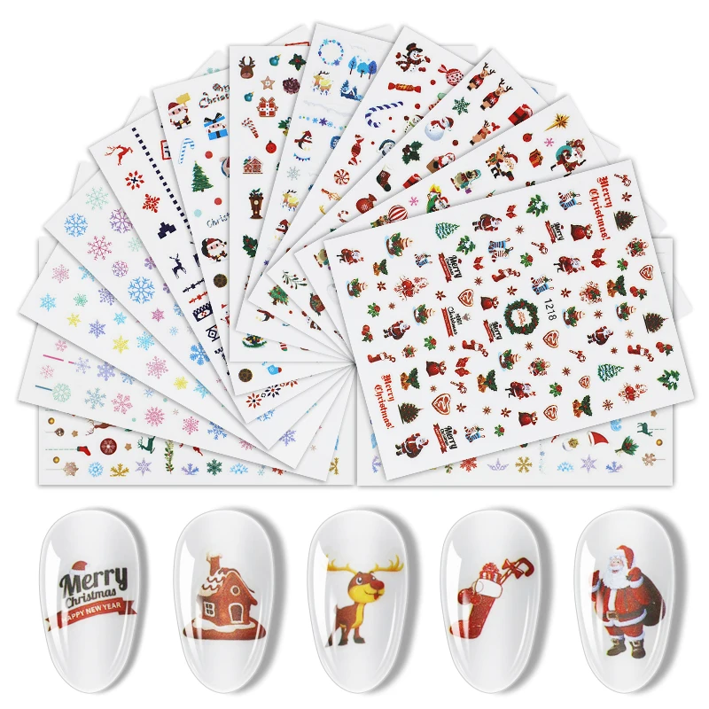 Christmas Nail Art Stickers Decals, Self-adhesive Stickers for Nails Santa Claus Snowflake Snowman for Christams Nail Decoration
Christmas Nail Art Stickers Decals, Self-adhesive Stickers for Nails Santa Claus Snowflake Snowman for Christams Nail Decoration