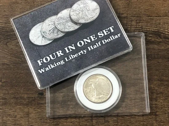 Four in One Walking Liberty Half Dollar Set Magic Tricks Coin Appear Vanish Magia Magician Accessory Close Up Illusion Mentalism
Four in One Walking Liberty Half Dollar Set Magic Tricks Coin Appear Vanish Magia Magician Accessory Close Up Illusion Mentalism