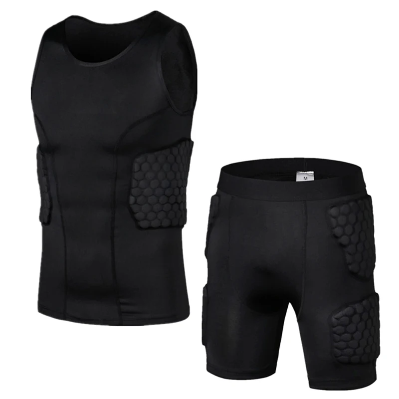 Men Honeycomb Anti-collision Vest T-shirt Short Set Quick Dry Tee Tops Trousers Apparel Sportswear For Workout Football Trainn
Men Honeycomb Anti-collision Vest T-shirt Short Set Quick Dry Tee Tops Trousers Apparel Sportswear For Workout Football Trainn