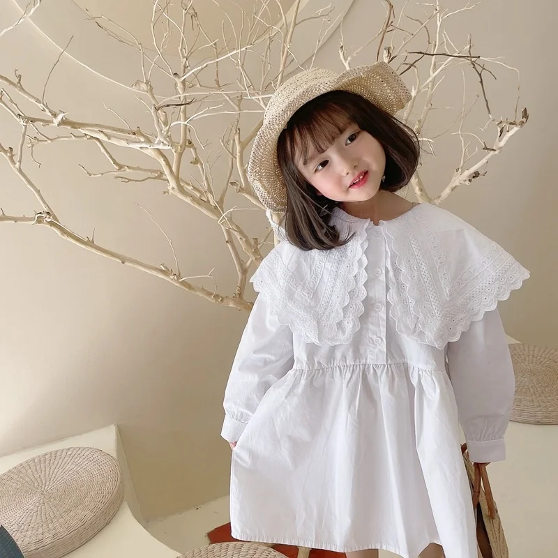 Girls Spring Autumn Big Turn-down Collar Princess Dresses Long Sleeve Cotton Embroidery Double Collar Solid Color Dress
Girls Spring Autumn Big Turn-down Collar Princess Dresses Long Sleeve Cotton Embroidery Double Collar Solid Color Dress