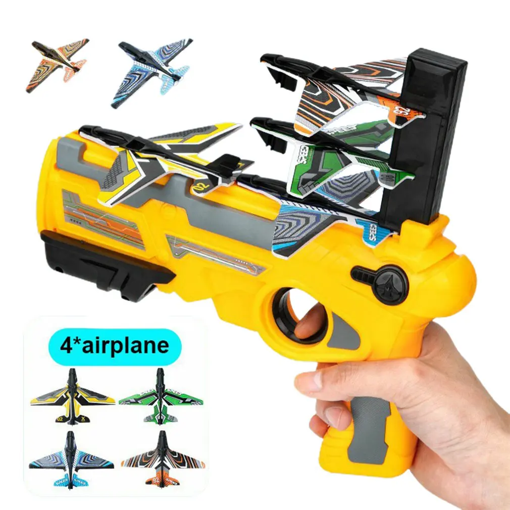 

Foam Aircraft Launcher Bubble Catapult Plane Toy Airplane Toys Kids Ejection Gun Shooting Game Outdoor Sport Toys Glider Model