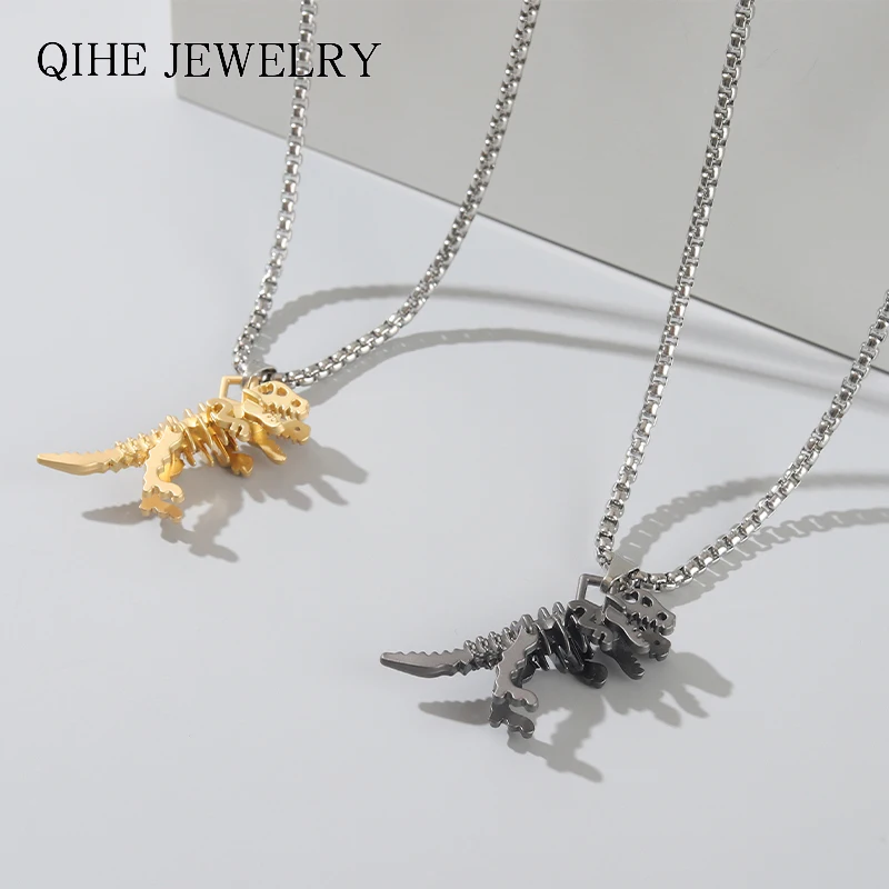 Vintage Metal 3D Dinosaur Pendant Necklace Goth Chain Cute Cartoon Design Charm Choker Necklace for Women Cool HipHop Necklace
Vintage Metal 3D Dinosaur Pendant Necklace Goth Chain Cute Cartoon Design Charm Choker Necklace for Women Cool HipHop Necklace