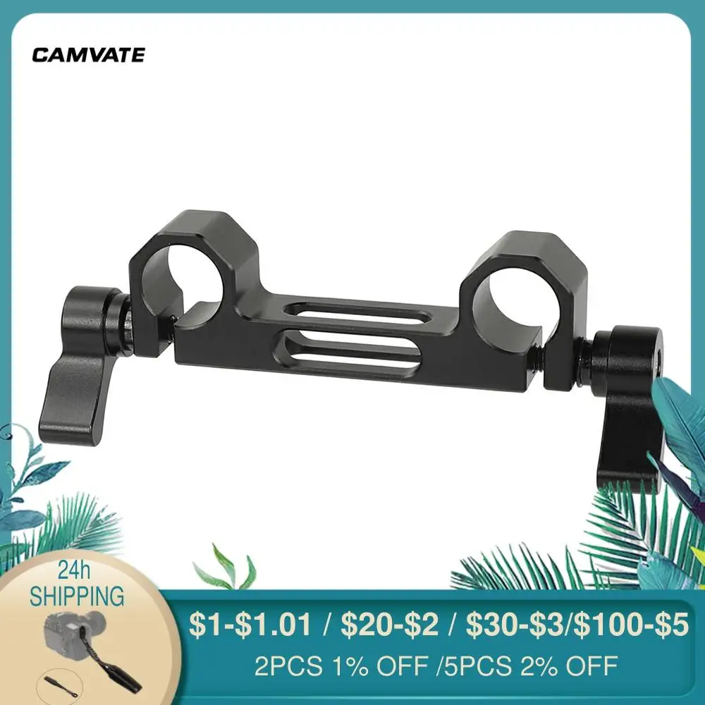 CAMVATE Standard 15mm Double Rod Clamp With Central 1/4" Mounting Grooves For DSLR Camera Shoulder Rig 15mm Rod Support Sysyem
CAMVATE Standard 15mm Double Rod Clamp With Central 1/4" Mounting Grooves For DSLR Camera Shoulder Rig 15mm Rod Support Sysyem