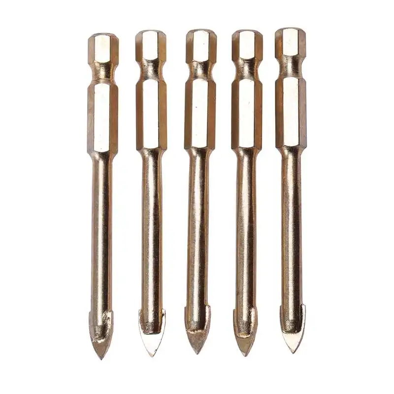 5 Pieces Of 6Mm Glass Drill Bit Set Tungsten Carbide Tip Ceramic Tile Cutter With 1/4 Inch Hex Handle Power Tool Accessories CNI
5 Pieces Of 6Mm Glass Drill Bit Set Tungsten Carbide Tip Ceramic Tile Cutter With 1/4 Inch Hex Handle Power Tool Accessories CNI