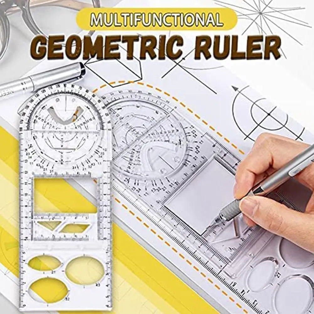 Active Drawing Ruler Protractor Multifunctionele Geometrische Architectuur Voor Heerser Drawing Template Meetinstrument Kan S4X2
Active Drawing Ruler Protractor Multifunctionele Geometrische Architectuur Voor Heerser Drawing Template Meetinstrument Kan S4X2