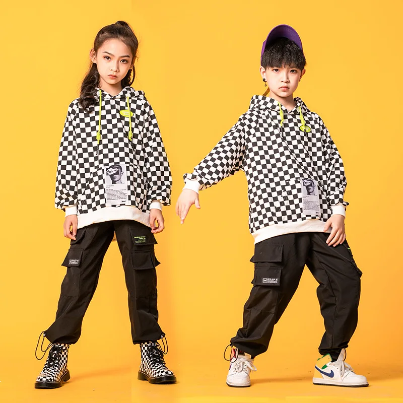 Boys Street Dance Checkered Hoodies Girls Hip Hop Plaid Sweatshirts Kids Hooded Pullover Costumes Child Clothes Teens Streetwear
Boys Street Dance Checkered Hoodies Girls Hip Hop Plaid Sweatshirts Kids Hooded Pullover Costumes Child Clothes Teens Streetwear