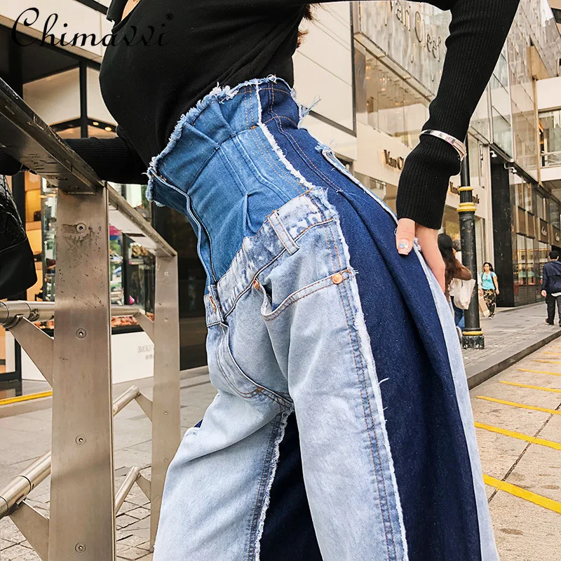 Wide Leg Jeans Women's High Waist Loose Slimming Light Colored Denim Pants Female Blue Casual Straight Mopping Trousers
Wide Leg Jeans Women's High Waist Loose Slimming Light Colored Denim Pants Female Blue Casual Straight Mopping Trousers
