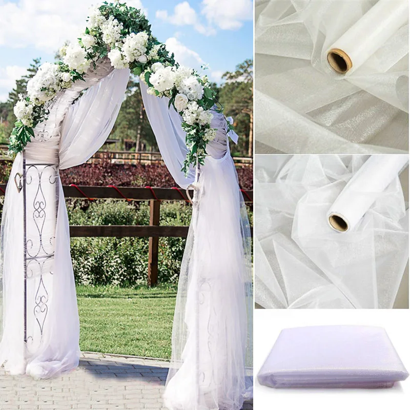 5/10M Sheer Crystal Wedding Tulle Roll Organza Fabric For Wedding Birthday Party Backdrop Decor DIY Wedding Organza Chair Sashes
5/10M Sheer Crystal Wedding Tulle Roll Organza Fabric For Wedding Birthday Party Backdrop Decor DIY Wedding Organza Chair Sashes