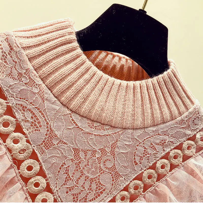 2021 New Spring Autumn Women Thick Warm Round Neck Lace Blouses Female Loose Shirt Long-sleeve Tops Y281
2021 New Spring Autumn Women Thick Warm Round Neck Lace Blouses Female Loose Shirt Long-sleeve Tops Y281