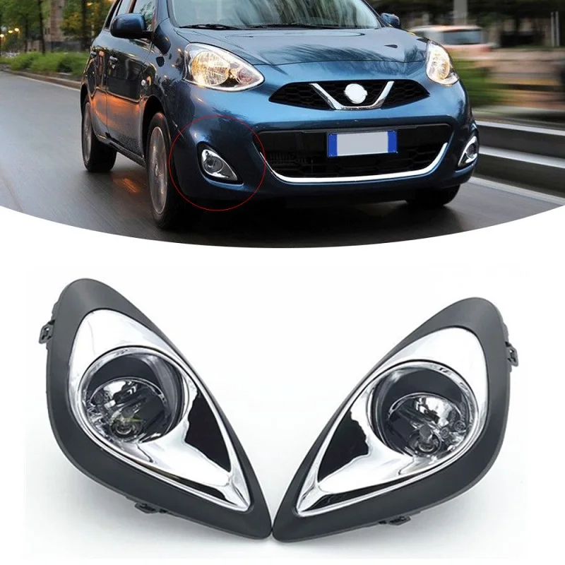 For Nissan March Fog light assambly Micra Hatchback Car Hologen Fog Lamp Chrome Cover Front Bumper Light Auto Light Parts
For Nissan March Fog light assambly Micra Hatchback Car Hologen Fog Lamp Chrome Cover Front Bumper Light Auto Light Parts