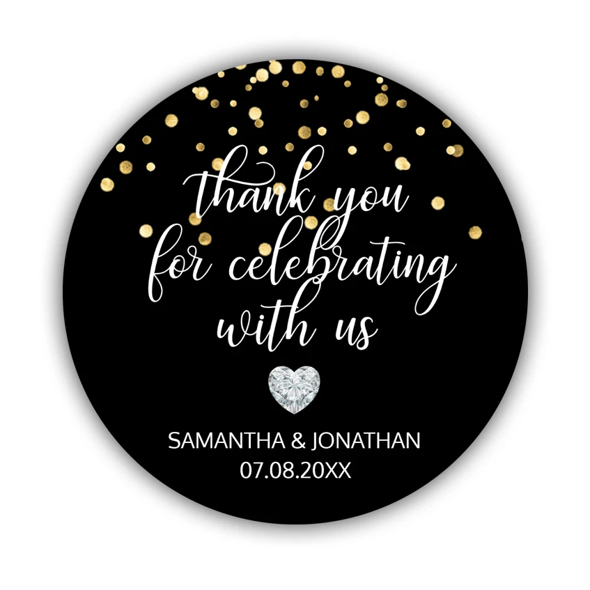 1,5 ~ 3 дюйма персонализированные наклейки спасибо за празднование черного золота свадебные классические круглые наклейки
1,5 ~ 3 дюйма персонализированные наклейки спасибо за празднование черного золота свадебные классические круглые наклейки