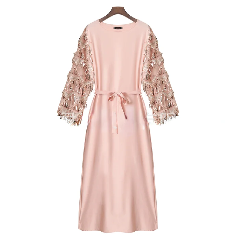 Wholesale Arab Clothing Fashion Tassel Stitching Long-Sleeved Dress Temperament Women's Clothing 803
Wholesale Arab Clothing Fashion Tassel Stitching Long-Sleeved Dress Temperament Women's Clothing 803