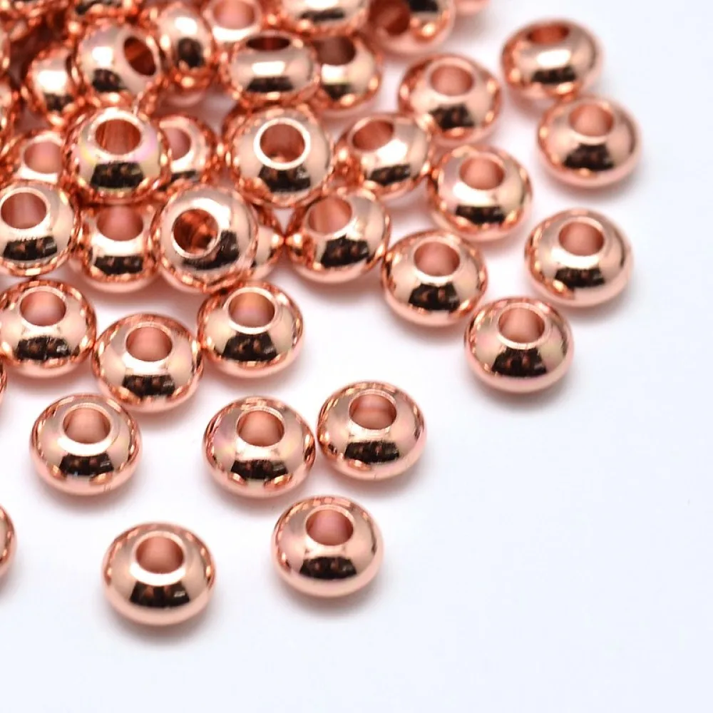 500 pc Environmental Brass Flat Round Bead Spacers 4x2.5mm, Hole: 1mm, Lead Free & Cadmium Free & Nickel Free, Rose Gold
500 pc Environmental Brass Flat Round Bead Spacers 4x2.5mm, Hole: 1mm, Lead Free & Cadmium Free & Nickel Free, Rose Gold