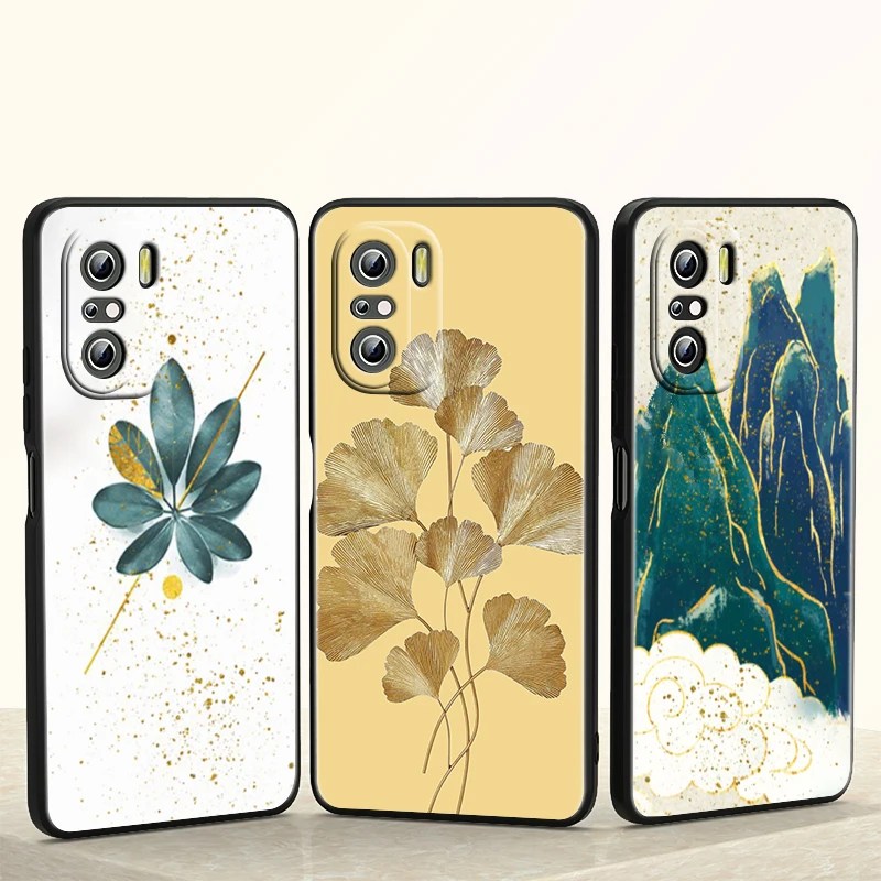 Чехол для телефона из золотой фольги с художественным принтом Redmi K40 30S 30T 30i 20 S2 GO Pro