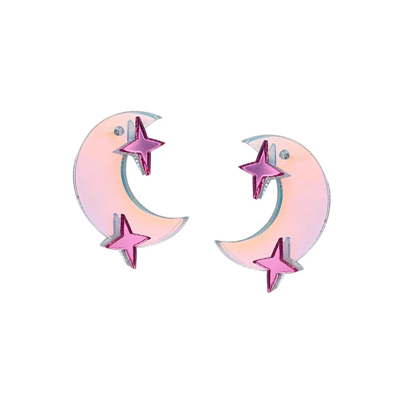 Laser moon star earrings acrylic transparent colorful high-end earrings s925 silver needle girl earrings
Laser moon star earrings acrylic transparent colorful high-end earrings s925 silver needle girl earrings