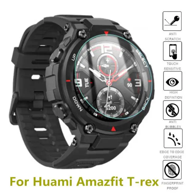 2020 Tempered Glass Watch For Huami Amazfit T-Rex Screen Protector Protection Film T rex Smart | Наручные часы
