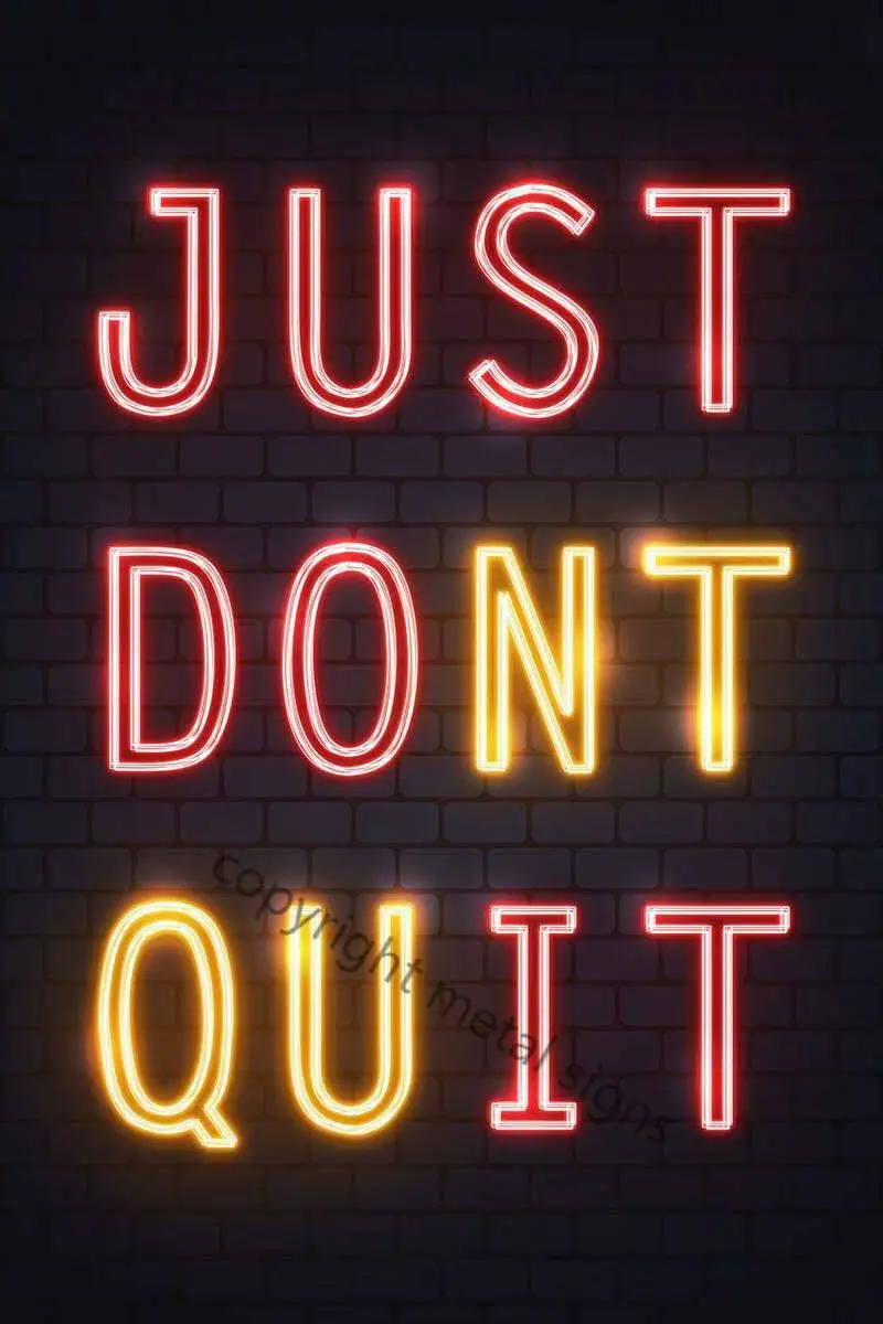 Just Dont Quit Neon Sign Tin Plates Wall Decor Room Decoration Retro Vintage Metal Sign Neon Sign For Home Man Cave Cafe Pub
Just Dont Quit Neon Sign Tin Plates Wall Decor Room Decoration Retro Vintage Metal Sign Neon Sign For Home Man Cave Cafe Pub