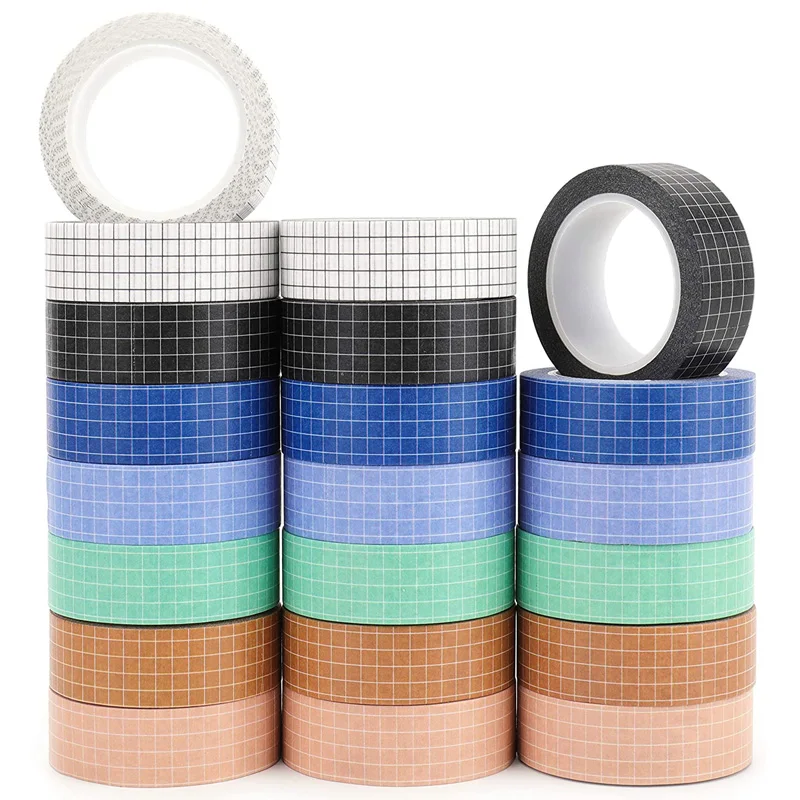 Grid Washi Tape Set 10m Colorful Adhesive Paper Masking Tapes 15mm Width Sticky Paper Tape for DIY Scrapbooking Crafts Decor
Grid Washi Tape Set 10m Colorful Adhesive Paper Masking Tapes 15mm Width Sticky Paper Tape for DIY Scrapbooking Crafts Decor