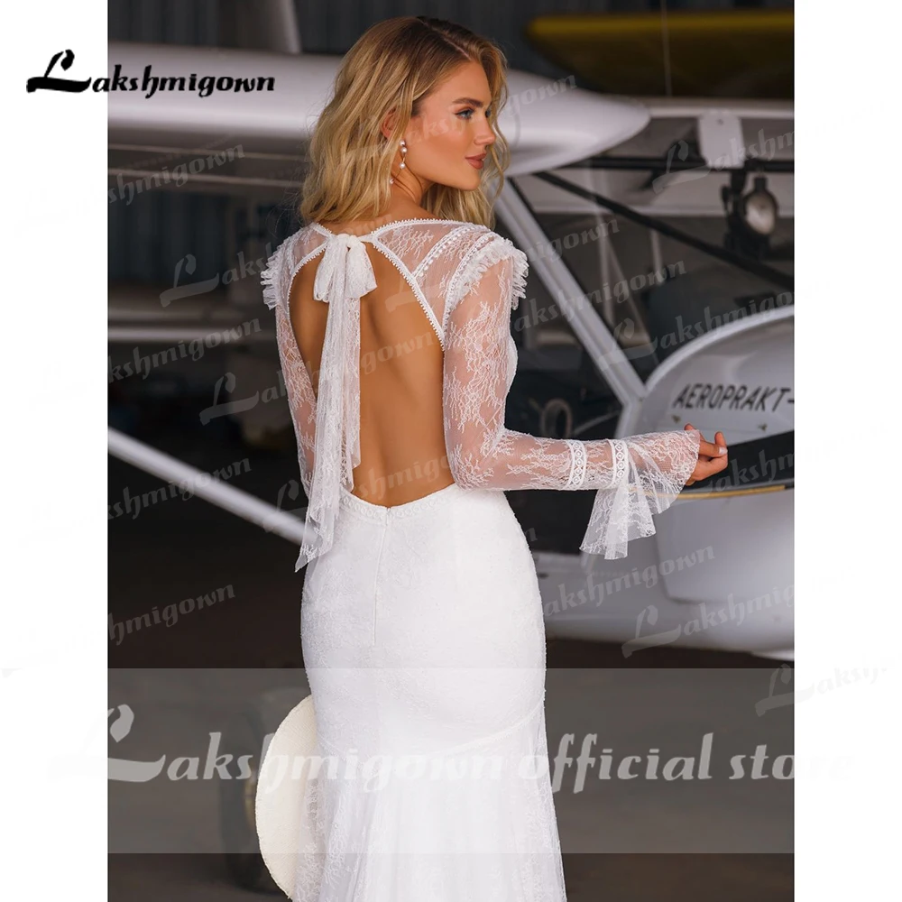 2021 Sexy Mermaid Long Sleeve V Neck Backless Wedding Dresses Lace Appliques Sweep Train vestido de novia sirena matrimonio
2021 Sexy Mermaid Long Sleeve V Neck Backless Wedding Dresses Lace Appliques Sweep Train vestido de novia sirena matrimonio