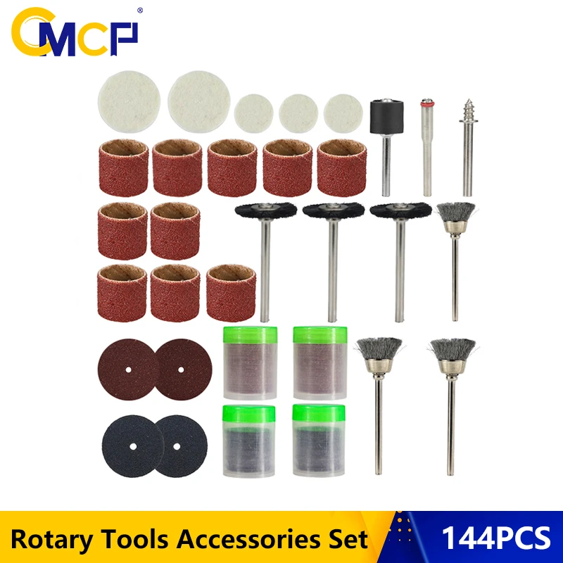 CMCP Rotary Tool Accessory 144pcs Abrasive Tools Sanding Polishing Cutting Tool Kits For Dremel Accessories Tools
CMCP Rotary Tool Accessory 144pcs Abrasive Tools Sanding Polishing Cutting Tool Kits For Dremel Accessories Tools