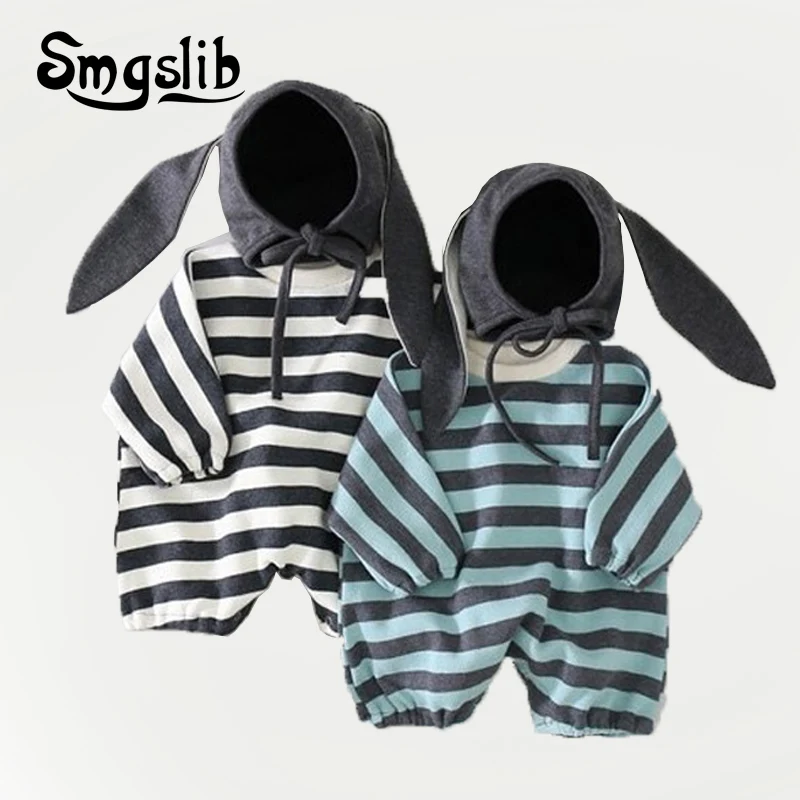 Bodysuit for newborns baby baby girl clothes 2021 Spring Rabbit ears stripe bodysuit Baby romper+hat 2pcs set overalls for kids
Bodysuit for newborns baby baby girl clothes 2021 Spring Rabbit ears stripe bodysuit Baby romper+hat 2pcs set overalls for kids