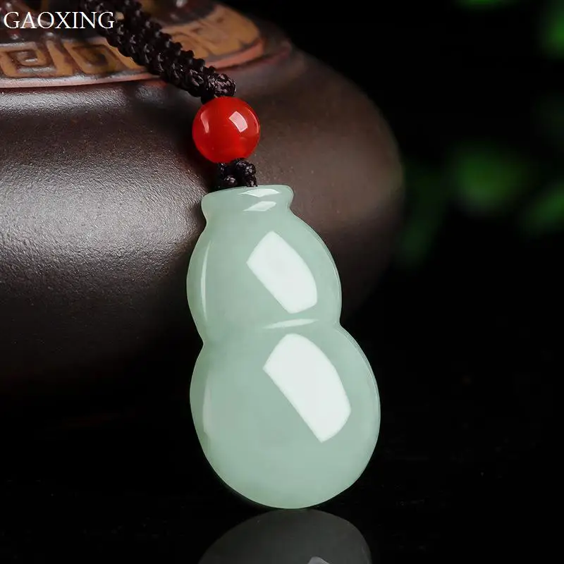 Natural Jade Green Gourd Jade Pendant Women's High-End Jewelry Pendant Jewelry Jade Pendant
Natural Jade Green Gourd Jade Pendant Women's High-End Jewelry Pendant Jewelry Jade Pendant