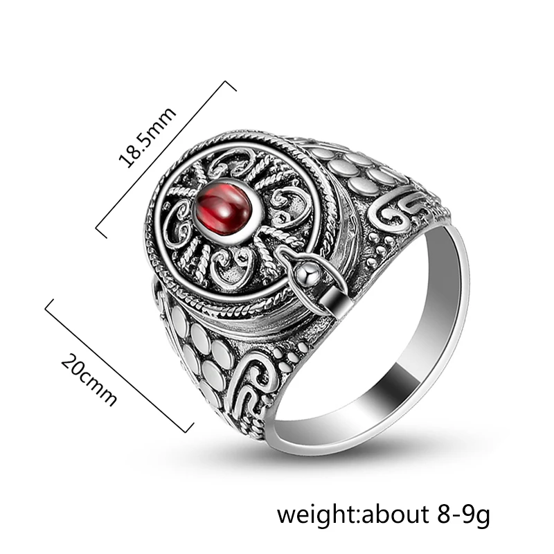 V.YA 925 Silver Gawu Box Ring Red Zircon Silver Jewelry Original S925 Sterling Silver Buddhist Scriptures Rings for Women 
V.YA 925 Silver Gawu Box Ring Red Zircon Silver Jewelry Original S925 Sterling Silver Buddhist Scriptures Rings for Women
