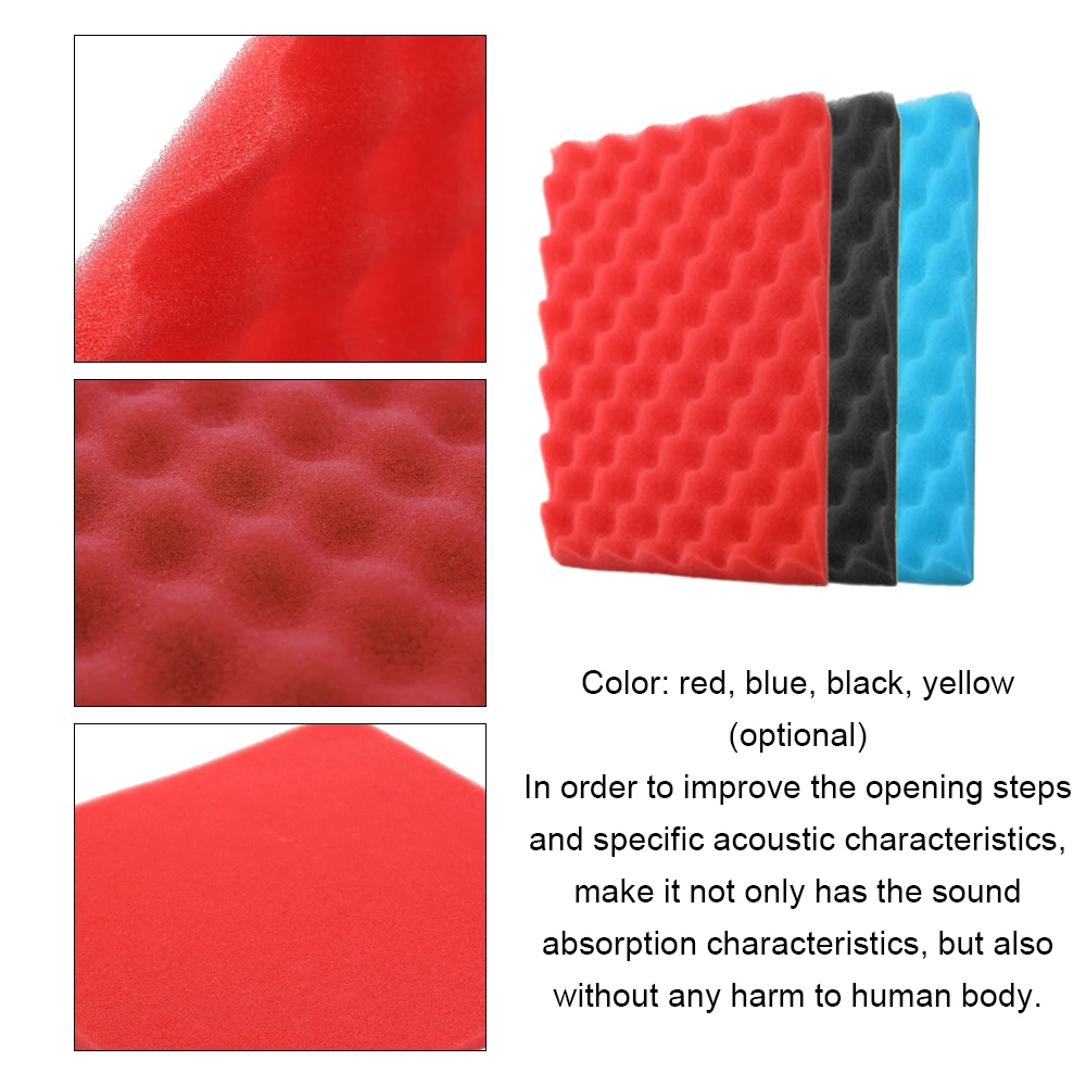 6pcs Recording Soundproof Foam Video Room Sound Noise Insulation Sponge Wall Deadening
6pcs Recording Soundproof Foam Video Room Sound Noise Insulation Sponge Wall Deadening