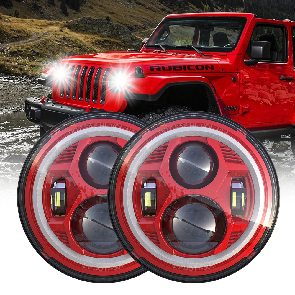 1 Pair 7 Inch 51W High Low Beam LED Spider shape Headlights with DRL Turning Light For Jeep Wrangler JK JKU TJ LJ 2007-2018
1 Pair 7 Inch 51W High Low Beam LED Spider shape Headlights with DRL Turning Light For Jeep Wrangler JK JKU TJ LJ 2007-2018
