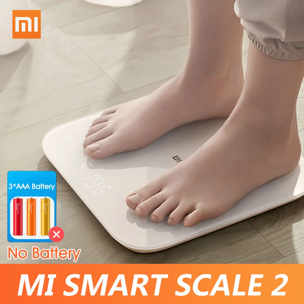 Весы Xiaomi Body Scale LED цифровые весы для ванной комнаты Mi Smart 2 BT 5 0 взвешивания тела с