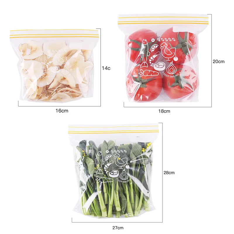 Fresh Keeping Bag For Vegetable Fruit Transparent Preservation Sealed Bag Food Storage Reusable Package Kitchen Fridge Freezer 
Fresh Keeping Bag For Vegetable Fruit Transparent Preservation Sealed Bag Food Storage Reusable Package Kitchen Fridge Freezer